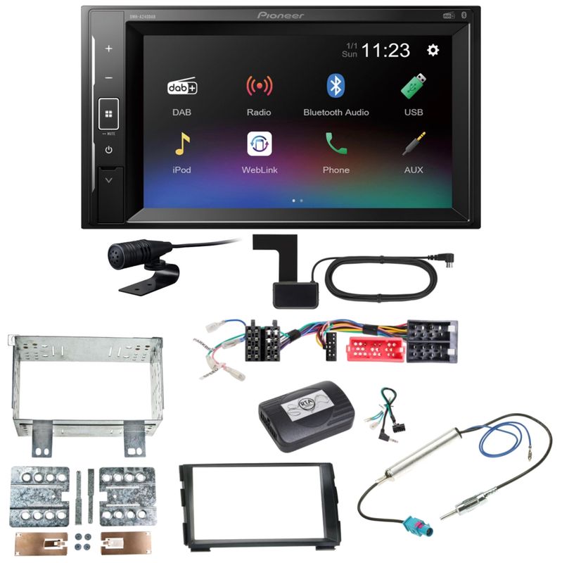 Pioneer DMH-A240DAB Digitalradio Bluetooth Einbauset für Kia Cee'd ED