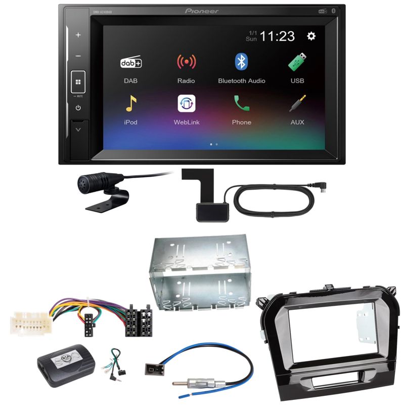 Pioneer DMH-A240DAB Digitalradio Bluetooth Einbauset für Suzuki Vitara LY Pioneer DMH-A240DAB Digitalradio Bluetooth Einbauset für Suzuki Vitara LY