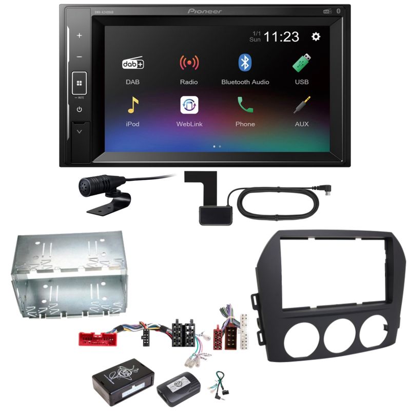 Pioneer DMH-A240DAB Digitalradio Bluetooth Einbauset für Mazda MX-5 NC Pioneer DMH-A240DAB Digitalradio Bluetooth Einbauset für Mazda MX-5 NC