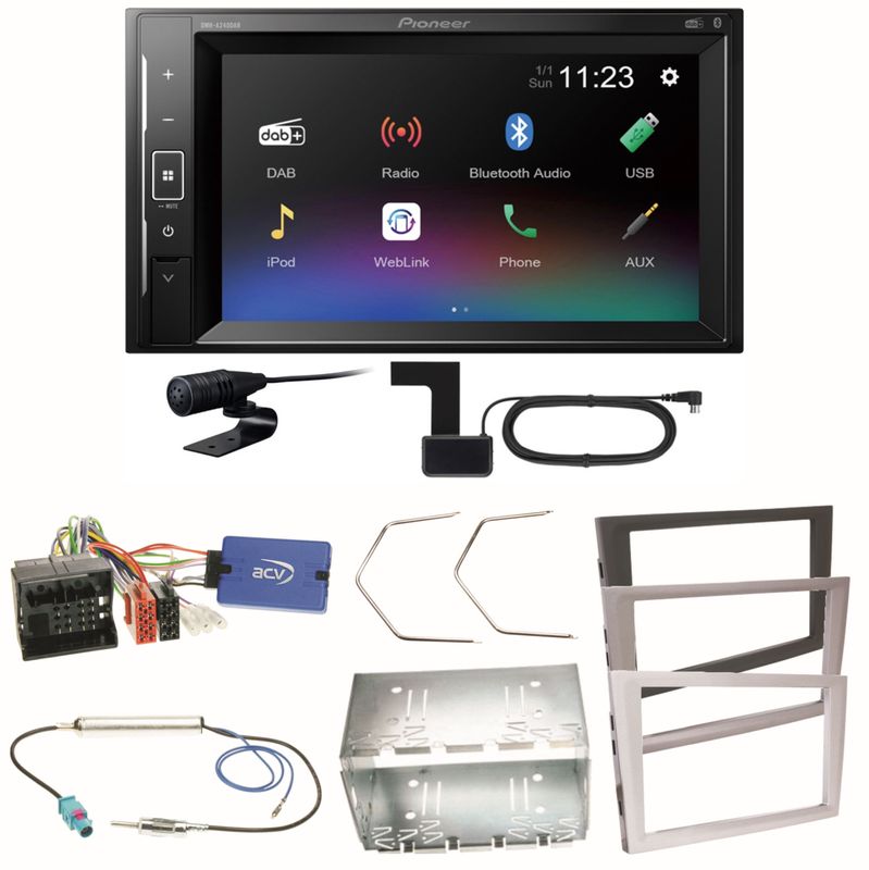 Pioneer DMH-A240DAB Digitalradio Einbauset für Opel Signum Corsa C Tigra Twintop Pioneer DMH-A240DAB Digitalradio Einbauset für Opel Signum Corsa C Tigra Twintop
