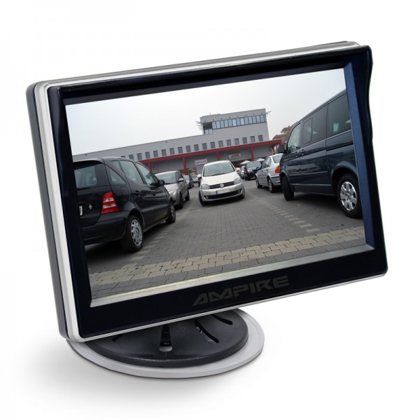 AMPIRE RVM051 TFT-Monitor 12,7cm (5") im Aufbaugehäuse mit Saug u Klebehalterung