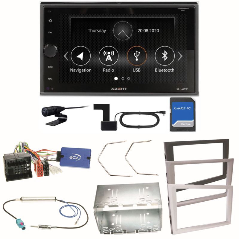 XZENT X-427 DAB+ Bluetooth USB Einbauset für Opel Vectra C Meriva Vivaro Combo XZENT X-427 DAB+ Bluetooth USB Einbauset für Opel Vectra C Meriva Vivaro Combo