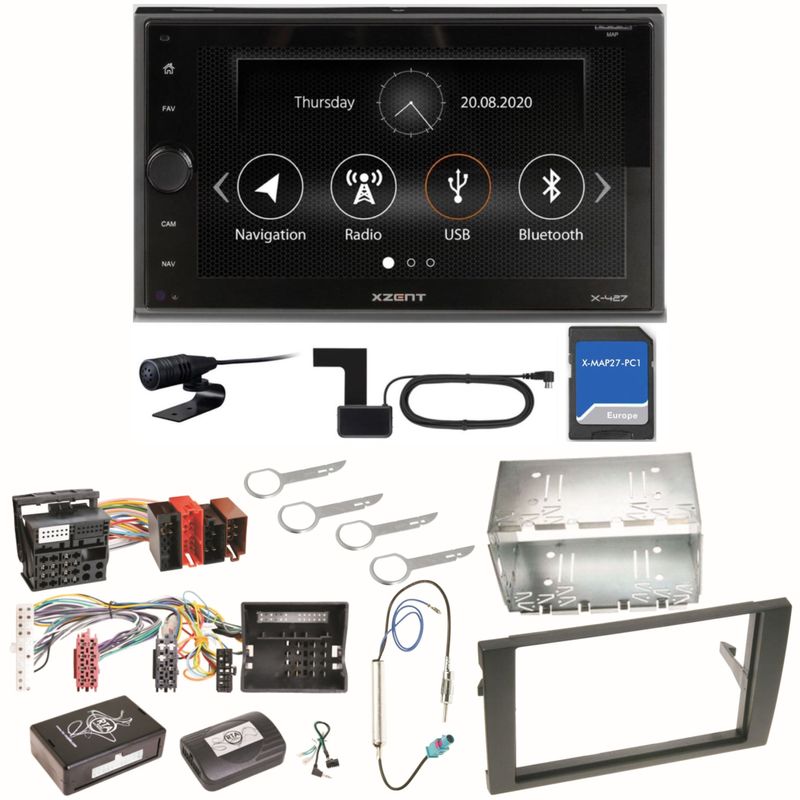 XZENT X-427 Digitalradio PKW Navigation Einbauset für Audi A4 B6 B7 Seat Exeo XZENT X-427 Digitalradio PKW Navigation Einbauset für Audi A4 B6 B7 Seat Exeo