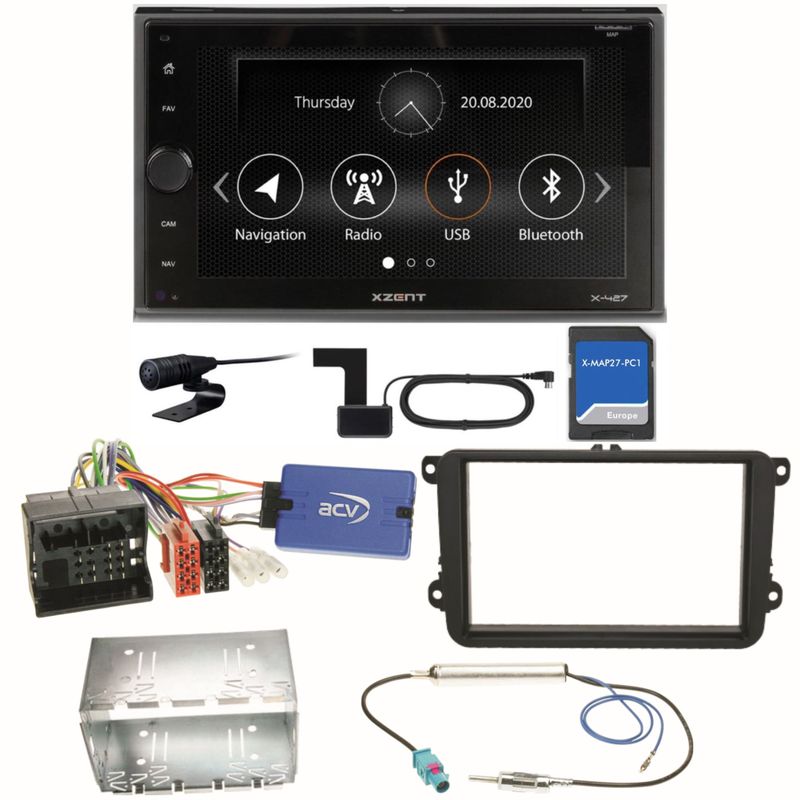 XZENT X-427 DAB+ Bluetooth USB MP3 Einbauset für Seat Alhambra Altea XL Leon
