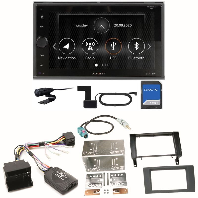 XZENT X-427 Digitalradio Bluetooth PKW Navigation Einbauset für Mercedes SLK R171