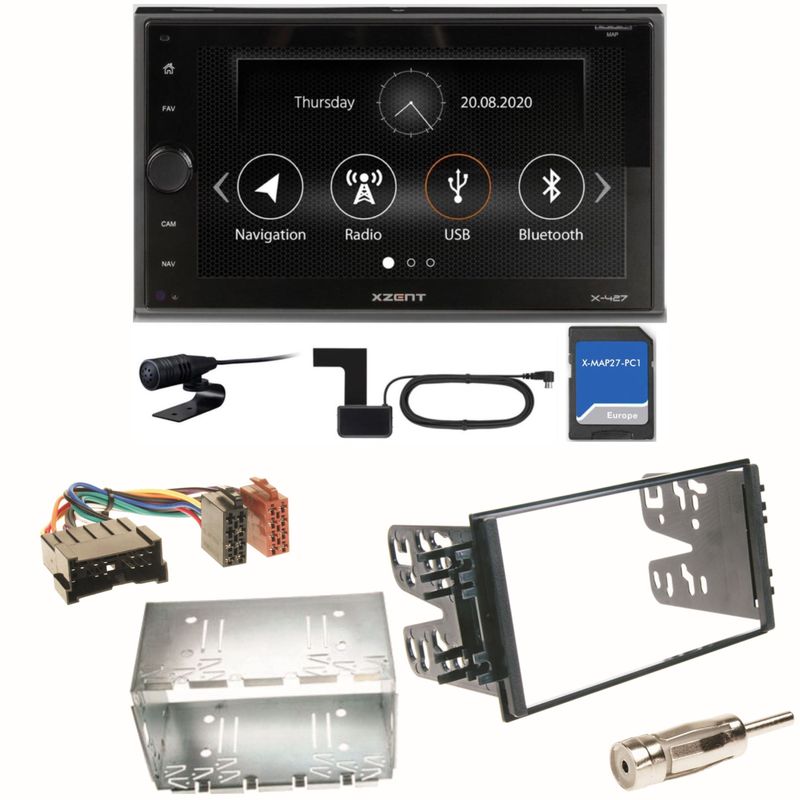 XZENT X-427 Digitalradio Bluetooth Einbauset für Kia Sorento JC Rio DC Carnival