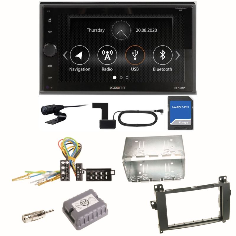 XZENT X-427 Digitalradio Bluetooth Navi Einbauset für Mercedes Vito Viano W639