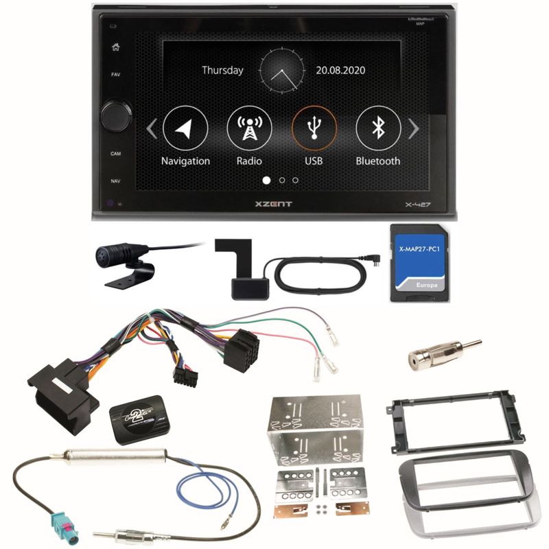 XZENT X-427 DAB+ PKW Navigation Einbauset für Ford Focus Mondeo S-Max Galaxy XZENT X-427 DAB+ PKW Navigation Einbauset für Ford Focus Mondeo S-Max Galaxy