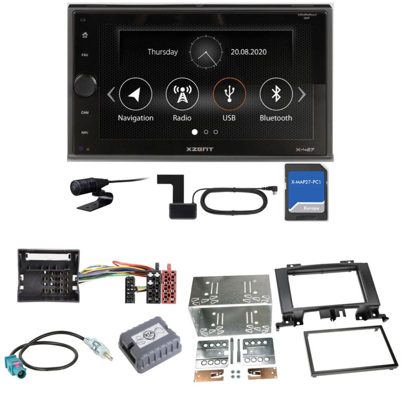 XZENT X-427 DAB+ PKW Navigation Einbauset für Mercedes Sprinter W906 Crafter