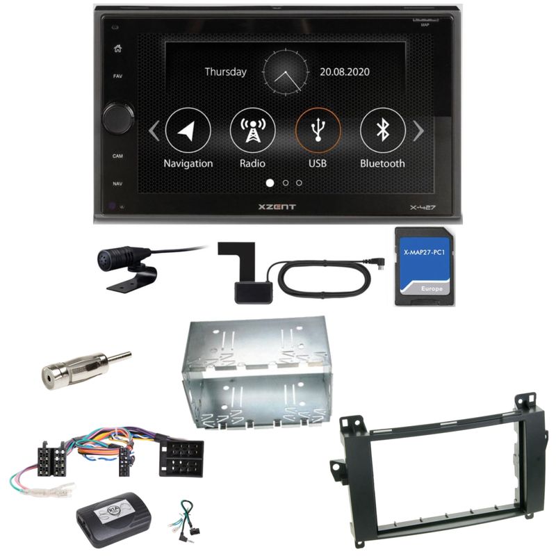 XZENT X-427 DAB+ Bluetooth PKW Navigation Einbauset für Mercedes Vito Viano W639 XZENT X-427 DAB+ Bluetooth PKW Navigation Einbauset für Mercedes Vito Viano W639