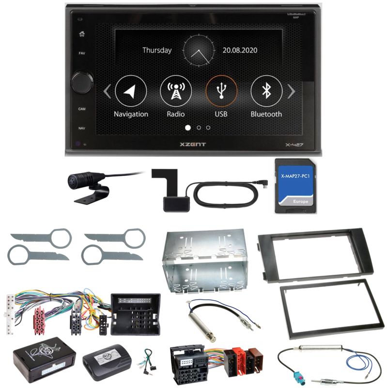 XZENT X-427 DAB+ Bluetooth PKW Navigation Einbauset für Audi A6 4B Facelift XZENT X-427 DAB+ Bluetooth PKW Navigation Einbauset für Audi A6 4B Facelift