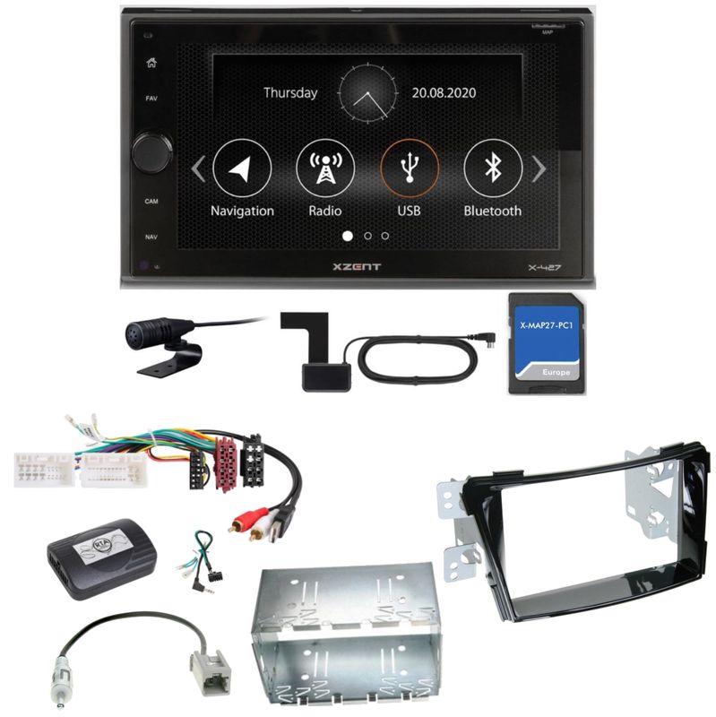 XZENT X-427 Digitalradio Bluetooth PKW Navigation Einbauset für Hyundai i40 VF