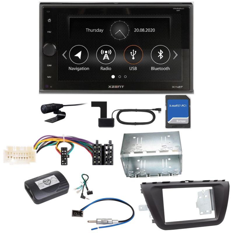 XZENT X-427 DAB+ Bluetooth PKW Navigation USB Einbauset für Suzuki SX4 S-Cross XZENT X-427 DAB+ Bluetooth PKW Navigation USB Einbauset für Suzuki SX4 S-Cross