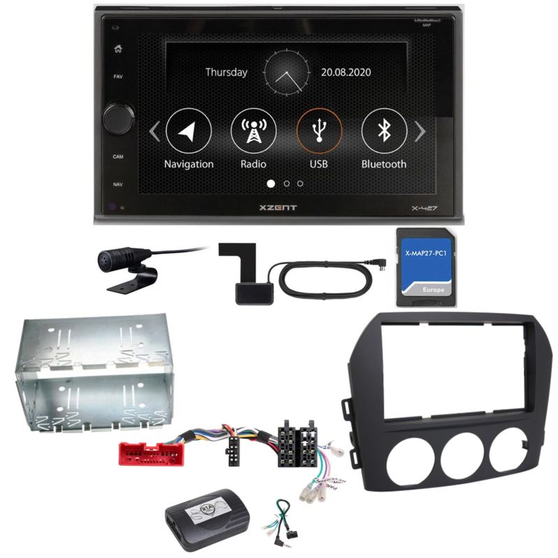 XZENT X-427 Digitalradio Bluetooth PKW Navigation Einbauset für Mazda MX-5 NC FL XZENT X-427 Digitalradio Bluetooth PKW Navigation Einbauset für Mazda MX-5 NC FL