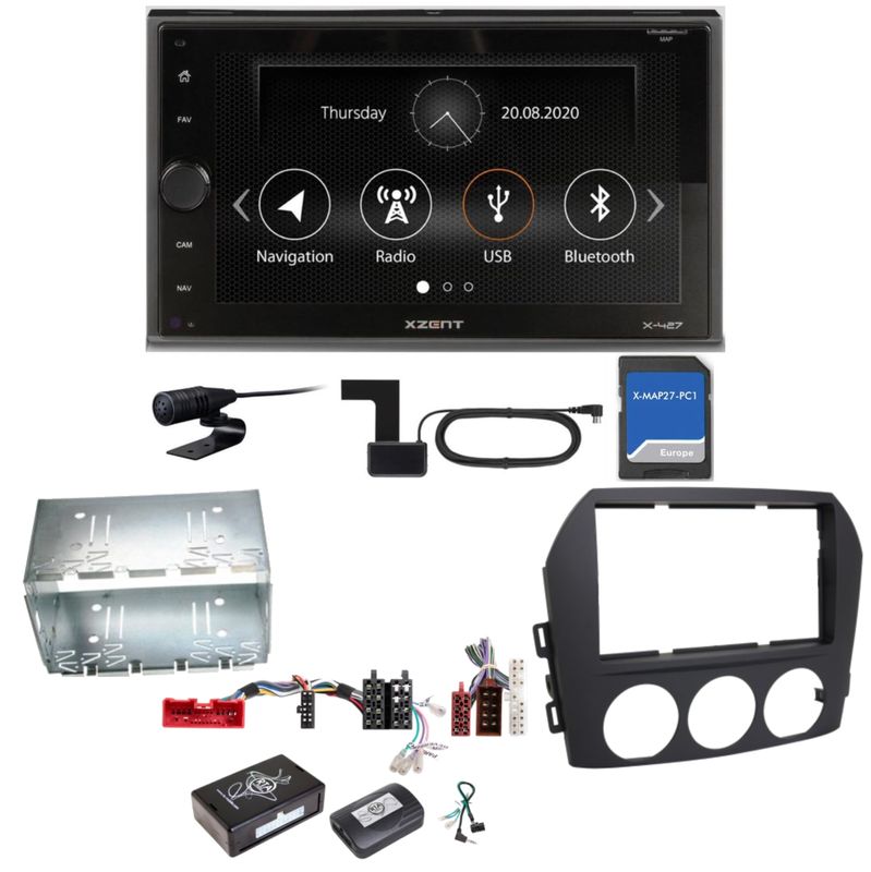 XZENT X-427 Digitalradio Bluetooth PKW Navigation Einbauset für Mazda MX-5 NC FL XZENT X-427 Digitalradio Bluetooth PKW Navigation Einbauset für Mazda MX-5 NC FL