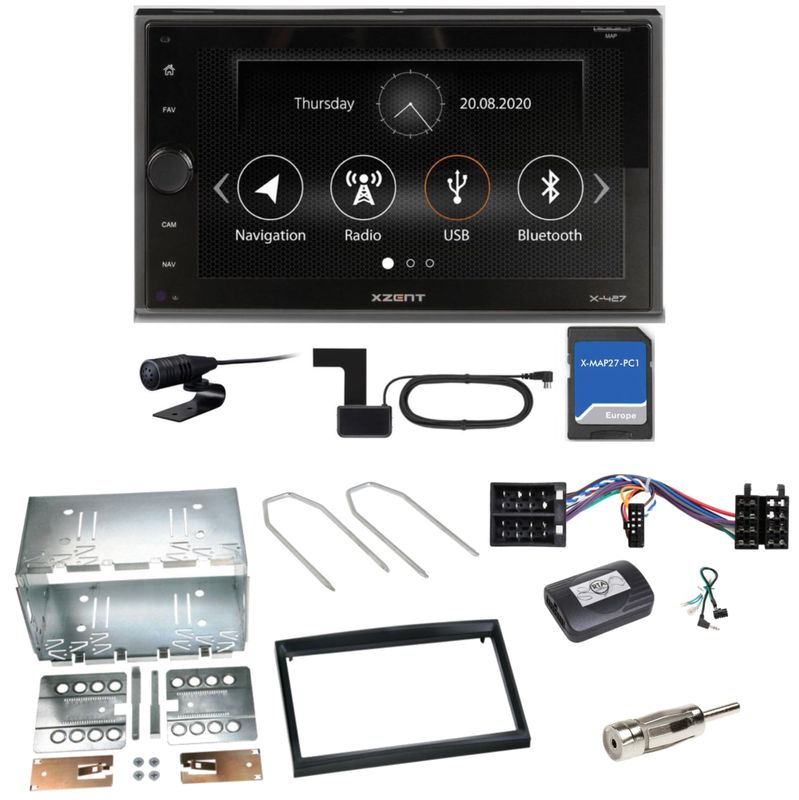 XZENT X-427 Digitalradio Bluetooth Navi Einbauset für Peugeot 307 Citroen C2 C3 XZENT X-427 Digitalradio Bluetooth Navi Einbauset für Peugeot 307 Citroen C2 C3