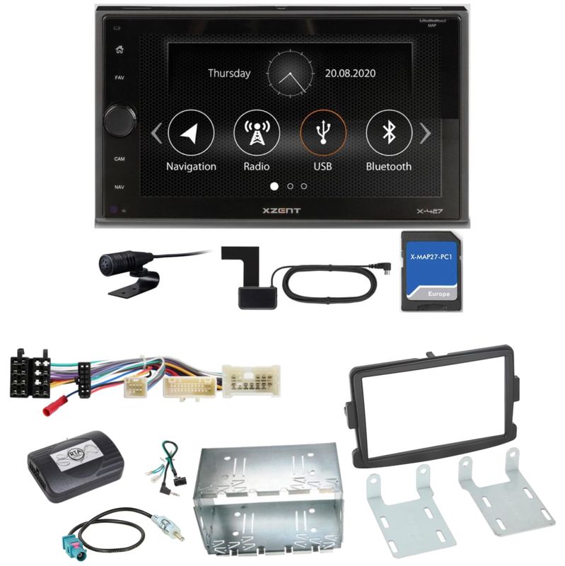 XZENT X-427 Bluetooth PKW Navigation USB Einbauset für Dacia Duster Lodgy Logan XZENT X-427 Bluetooth PKW Navigation USB Einbauset für Dacia Duster Lodgy Logan