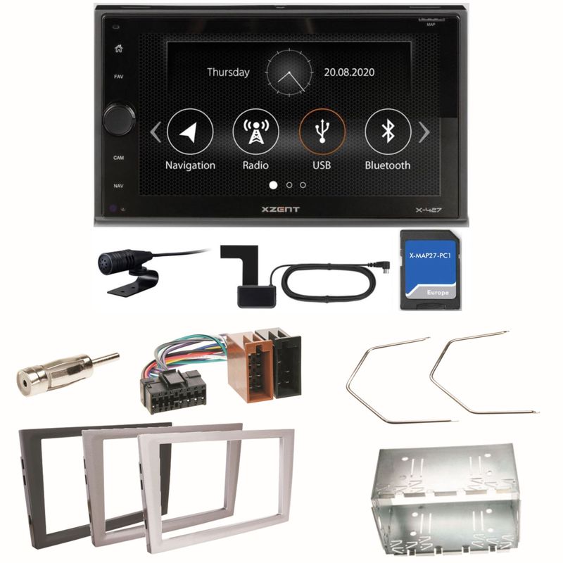 XZENT X-427 DAB+ PKW Navigation Einbauset für Opel Omega B Meriva A Agila Vivaro XZENT X-427 DAB+ PKW Navigation Einbauset für Opel Omega B Meriva A Agila Vivaro