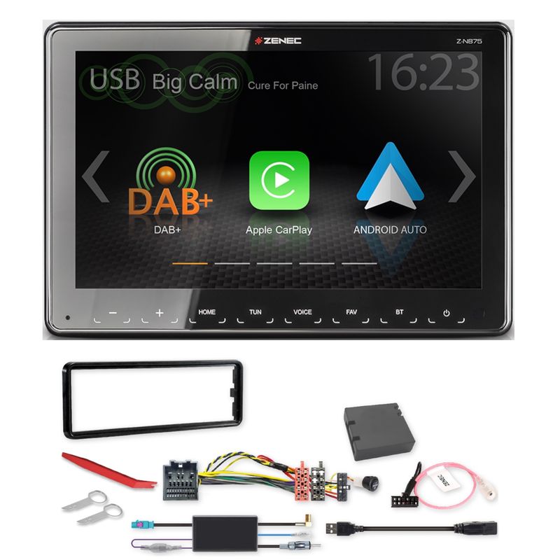 ZENEC Z-N875 Moniceiver Android Auto CarPlay Digitalradio FORD Transit 07.2019