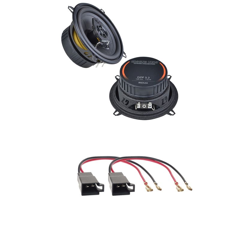 Ground Zero GZIF 5.2 Koaxial Lautsprecher Einbauset für Golf 1 Cabrio vorne Ground Zero GZIF 5.2 Koaxial Lautsprecher Einbauset für Golf 1 Cabrio vorne