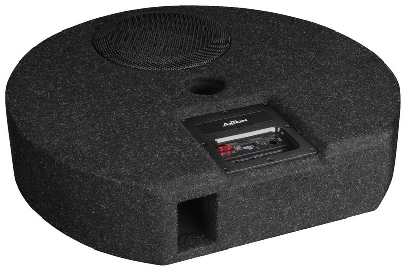 AXTON ATB20RXF Aktiv-Subwoofer flach für Reserverad-Mulde Verstärker integriert