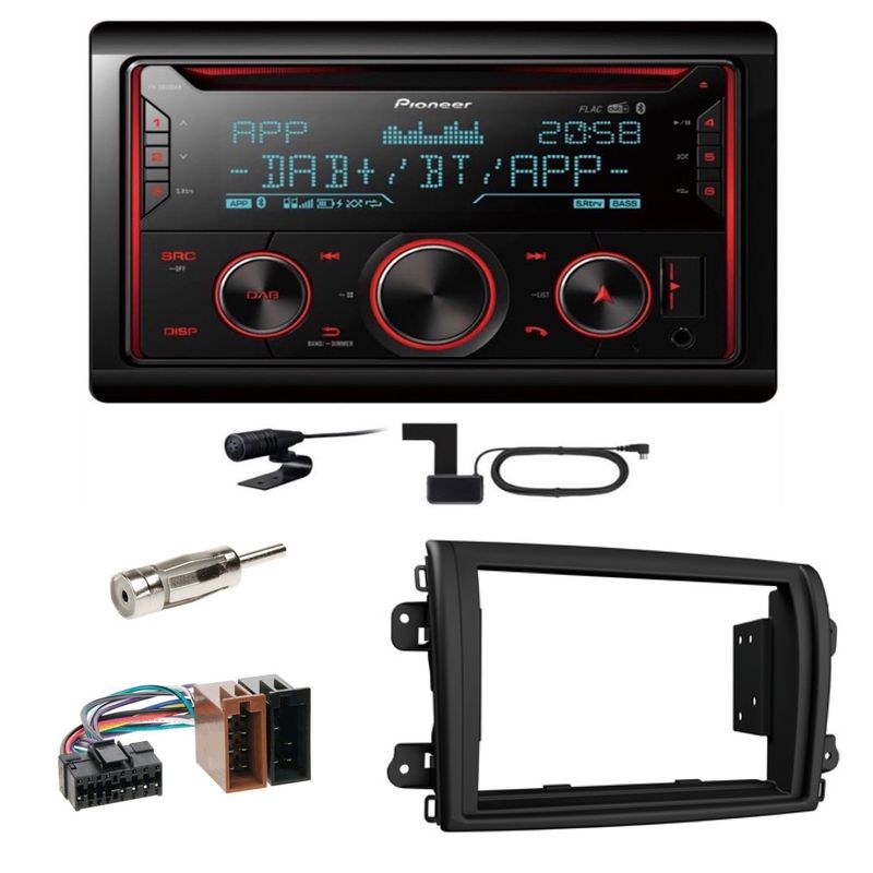 Pioneer FH-S820DAB DAB+ Bluetooth FLAC CD Einbauset für Fiat Ducato 8 ab 2022 Pioneer FH-S820DAB DAB+ Bluetooth FLAC CD Einbauset für Fiat Ducato 8 ab 2022