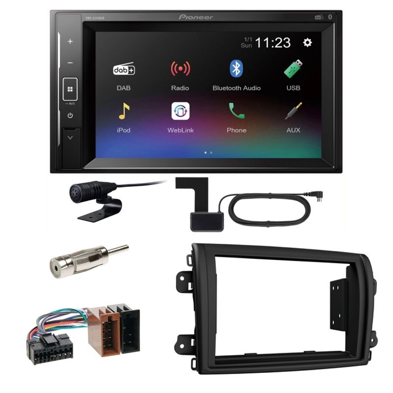 Pioneer DMH-A240DAB Digitalradio Bluetooth Einbauset für Fiat Ducato 8 ab 2022 Pioneer DMH-A240DAB Digitalradio Bluetooth Einbauset für Fiat Ducato 8 ab 2022