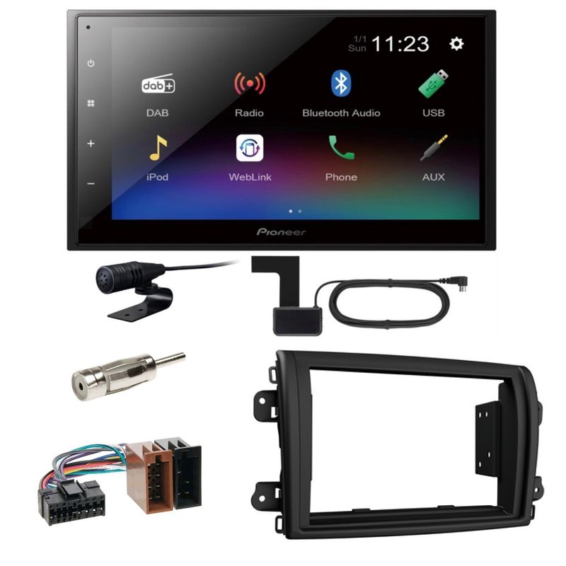 Pioneer DMH-A340DAB Digitalradio Bluetooth Einbauset für Fiat Ducato 8 ab 2022 Pioneer DMH-A340DAB Digitalradio Bluetooth Einbauset für Fiat Ducato 8 ab 2022
