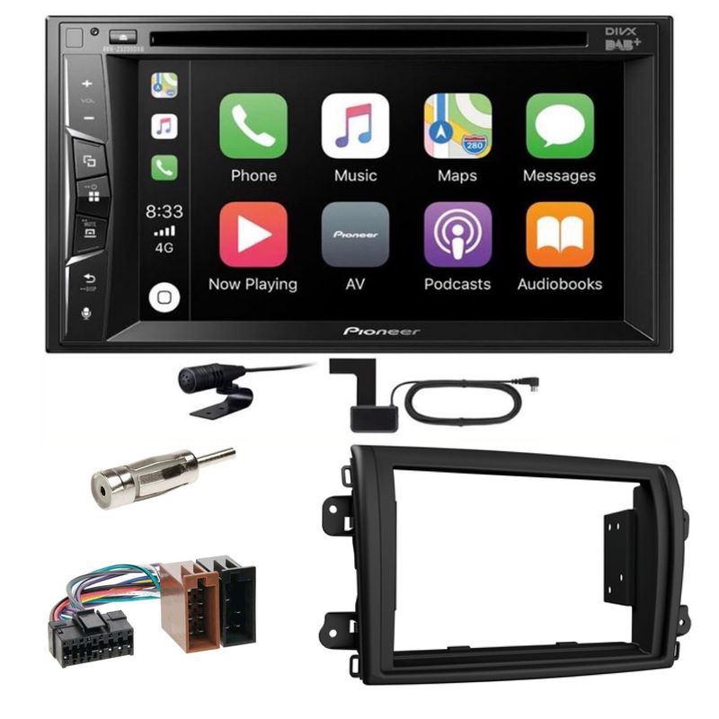 Pioneer AVH-Z3200DAB Carplay Bluetooth Einbauset für Fiat Ducato 8 ab 2022 Pioneer AVH-Z3200DAB Carplay Bluetooth Einbauset für Fiat Ducato 8 ab 2022
