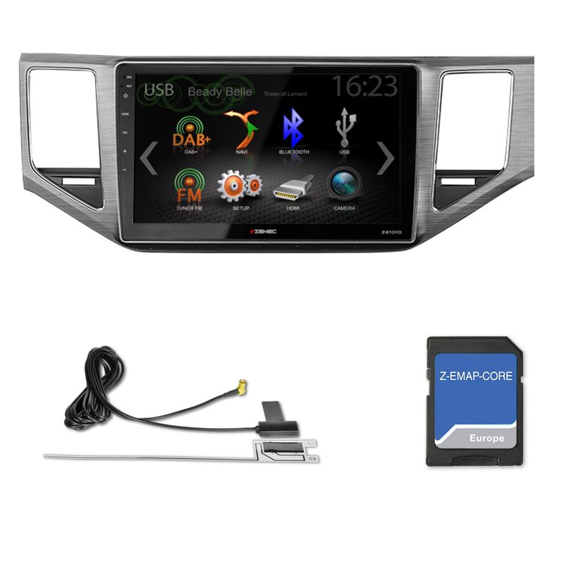 ZENEC Z-E1010 + ZENEC Z-F2024 Moniceiver Bluetooth passend für Golf 7 Sportsvan ZENEC Z-E1010 + ZENEC Z-F2024 Moniceiver Bluetooth passend für Golf 7 Sportsvan