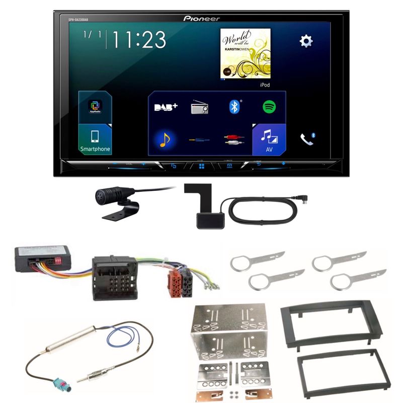Pioneer SPH-DA230DAB Android Auto CarPlay Bluetooth Einbauset für T5 Pioneer SPH-DA230DAB Android Auto CarPlay Bluetooth Einbauset für T5