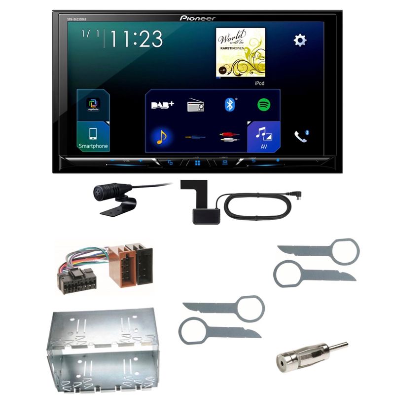 Pioneer SPH-DA230DAB Android Auto CarPlay Einbauset für Mercedes ML W163 Pioneer SPH-DA230DAB Android Auto CarPlay Einbauset für Mercedes ML W163