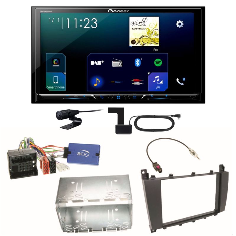 Pioneer SPH-DA230DAB Android Auto CarPlay Einbauset für Mercedes G Klasse W463 Pioneer SPH-DA230DAB Android Auto CarPlay Einbauset für Mercedes G Klasse W463