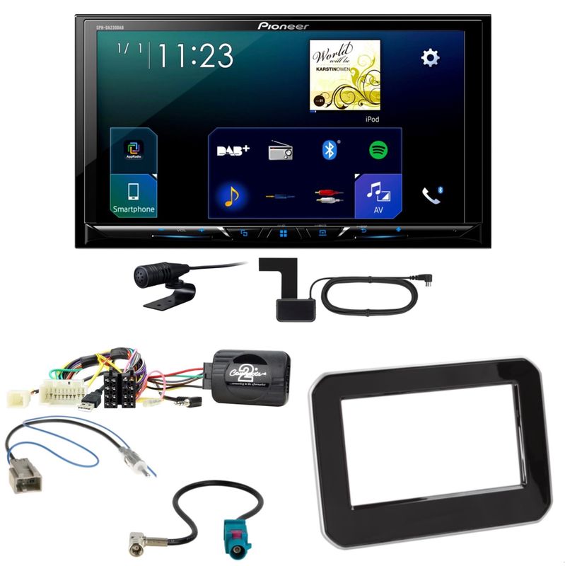 Pioneer SPH-DA230DAB Android Auto CarPlay Einbauset für Suzuki Ignis MF ab 2017
