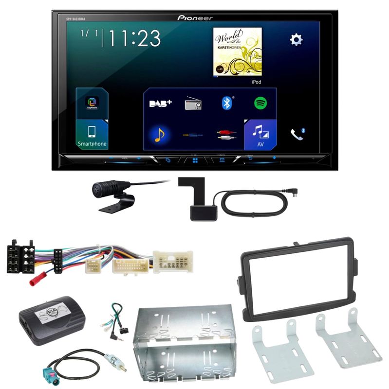 Pioneer SPH-DA230DAB Android Auto CarPlay Einbauset für Opel Vivaro Movano B