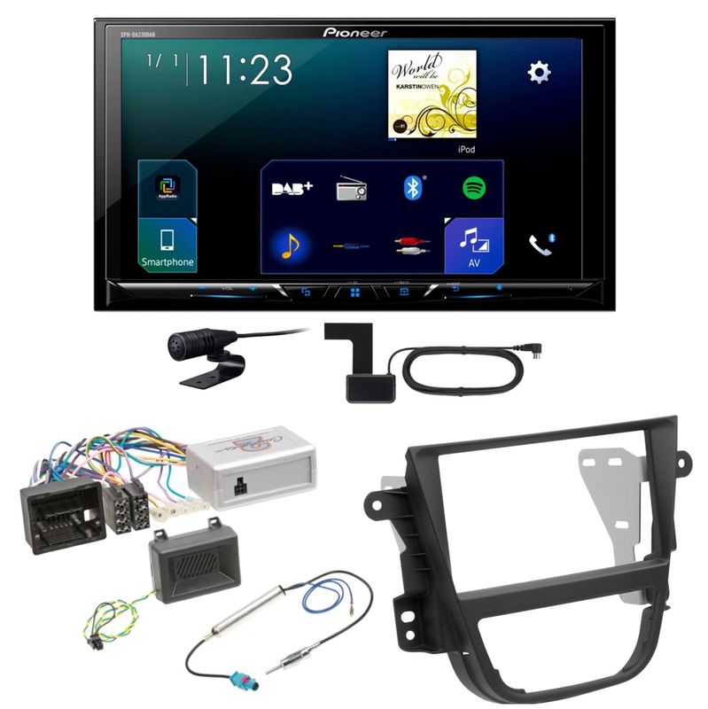 Pioneer SPH-DA230DAB Android Auto CarPlay Bluetooth Einbauset für Opel Mokka A