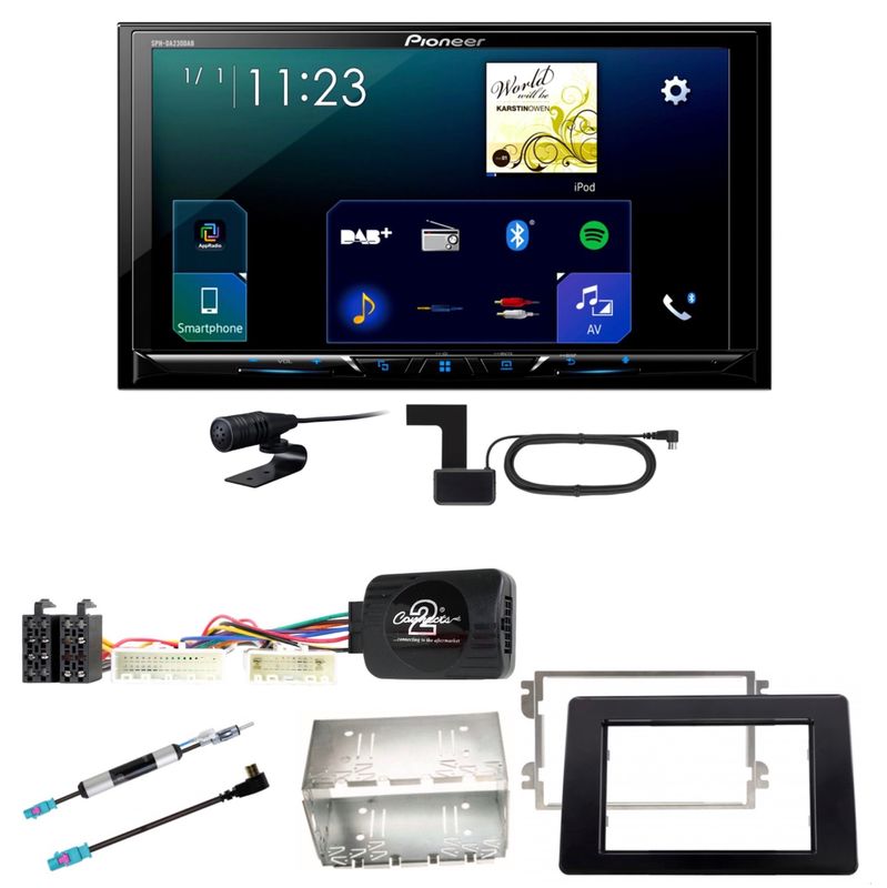 Pioneer SPH-DA230DAB Android Auto CarPlay Einbauset für Opel Movano ab 2019