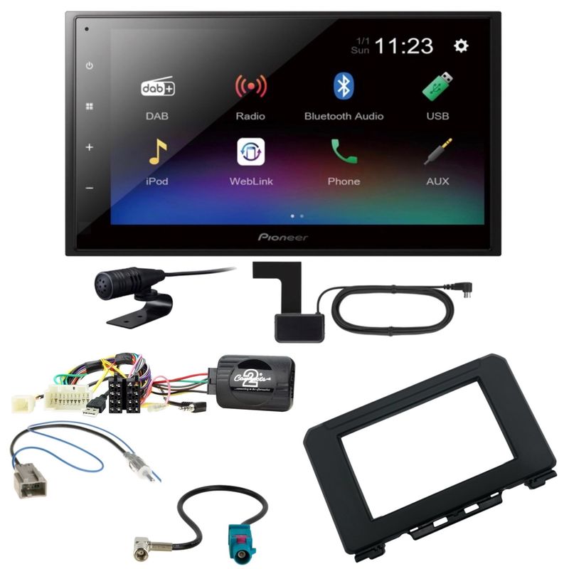 Pioneer DMH-A340DAB USB MP3 Digitalradio Einbauset für Suzuki Jimny GJ ab 2018