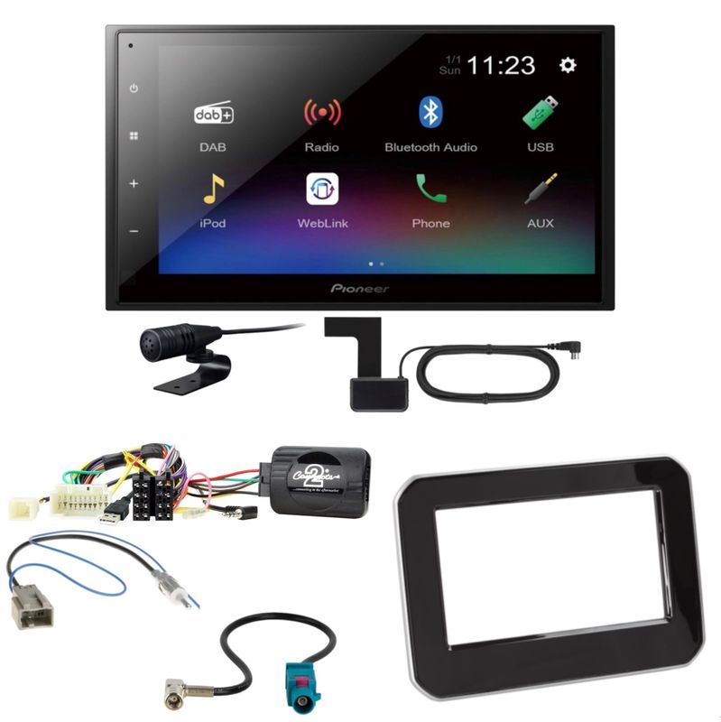 Pioneer DMH-A340DAB USB MP3 Digitalradio Einbauset für Suzuki Ignis MF ab 2017
