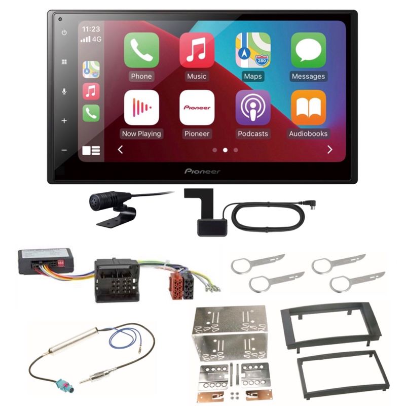 Pioneer SPH-DA160DAB USB MP3 DAB+ CarPlay Android Auto Einbauset für Touareg 7L Pioneer SPH-DA160DAB USB MP3 DAB+ CarPlay Android Auto Einbauset für Touareg 7L