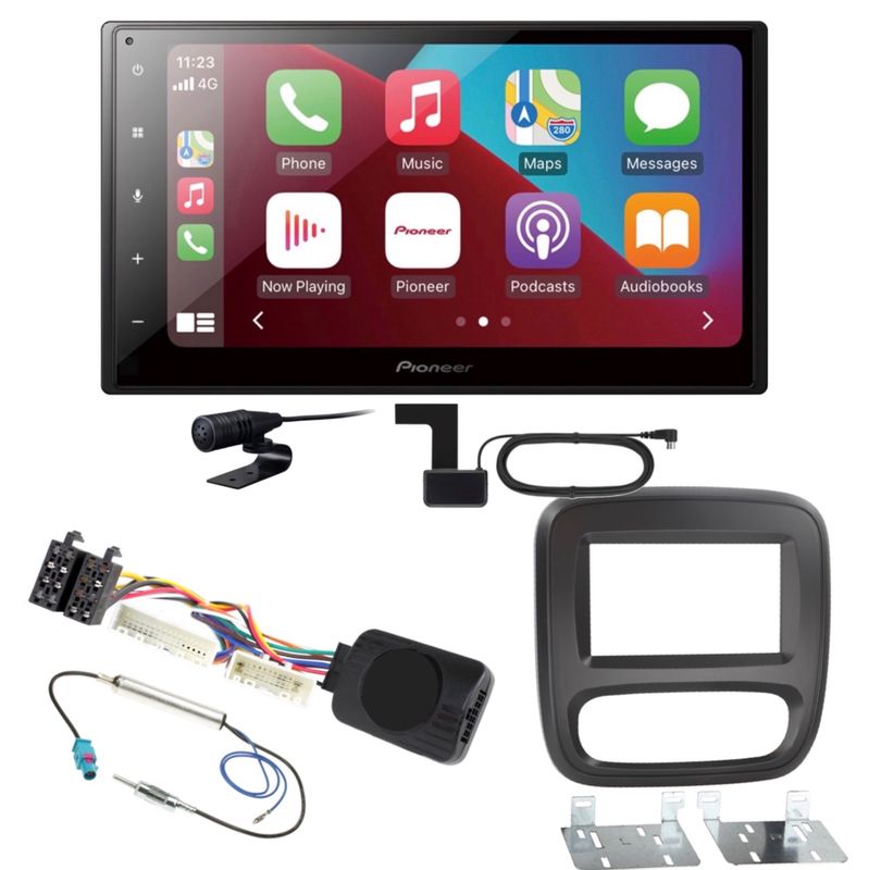 Pioneer SPH-DA160DAB USB DAB+ CarPlay Android Auto Einbauset für Opel Vivaro B