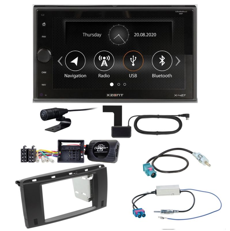XZENT X-427 USB MP3 Bluetooth Digitalradio DAB+ Einbauset für Mercedes R W251 XZENT X-427 USB MP3 Bluetooth Digitalradio DAB+ Einbauset für Mercedes R W251