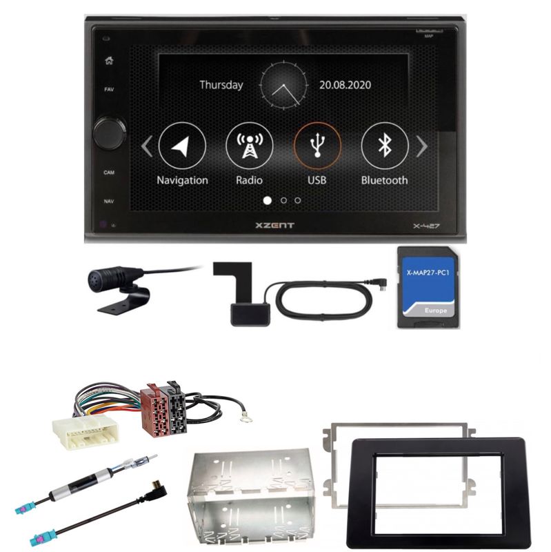 XZENT X-427 Bluetooth MP3 DAB+ Navigation DAB+ Einbauset für Opel Movano ab 2019