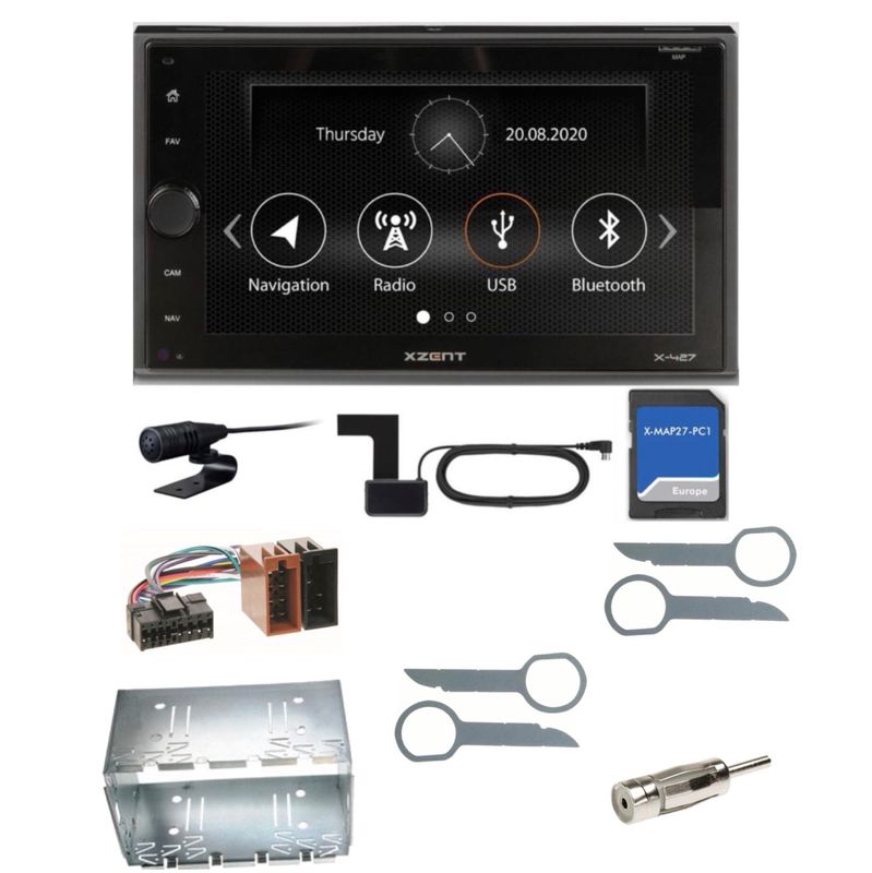 XZENT X-427 Bluetooth USB MP3 DAB+ Navigation Einbauset für Mercedes ML W163 XZENT X-427 Bluetooth USB MP3 DAB+ Navigation Einbauset für Mercedes ML W163