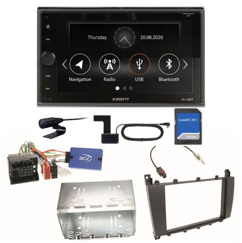 XZENT X-427 Bluetooth MP3 DAB+ Navigation Einbauset für Mercedes G Klasse W463 XZENT X-427 Bluetooth MP3 DAB+ Navigation Einbauset für Mercedes G Klasse W463