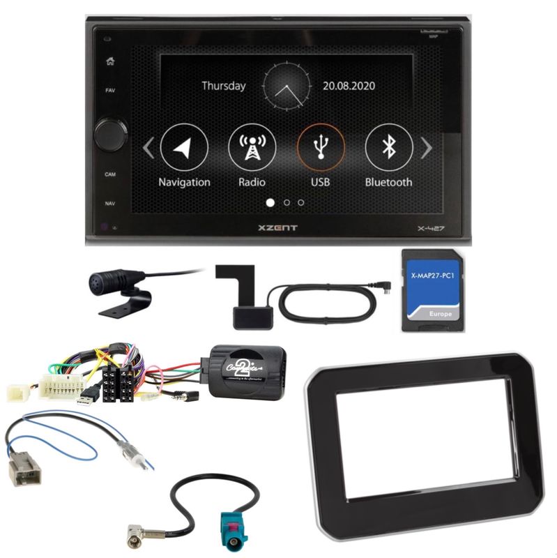 XZENT X-427 Bluetooth USB DAB+ Navigation Einbauset für Suzuki Ignis MF ab 2017