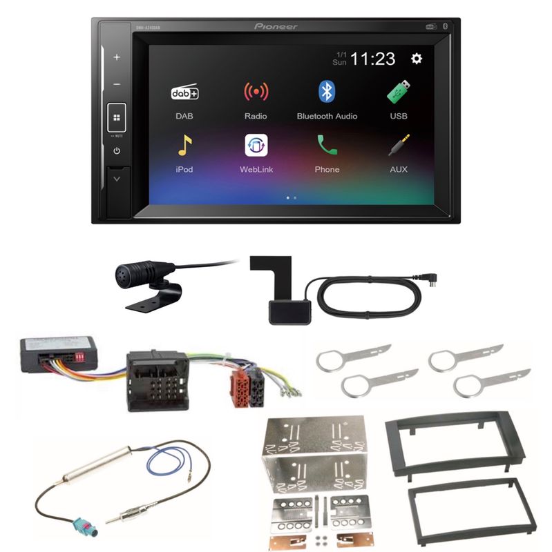 Pioneer DMH-A240DAB USB MP3 Bluetooth Autoradio DAB+ Einbauset für T5 Pioneer DMH-A240DAB USB MP3 Bluetooth Autoradio DAB+ Einbauset für T5