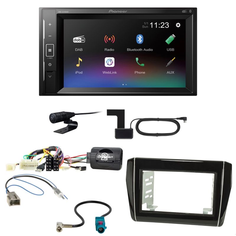 Pioneer DMH-A240DAB Bluetooth MP3 DAB+ Einbauset für Suzuki Swift AZ ab 2017