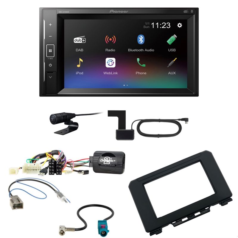 Pioneer DMH-A240DAB Bluetooth USB DAB+ Einbauset für Suzuki Jimny GJ ab 2018