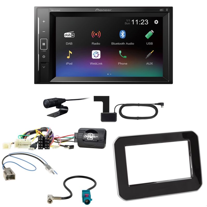 Pioneer DMH-A240DAB Bluetooth USB DAB+ Einbauset für Suzuki Ignis MF ab 2017